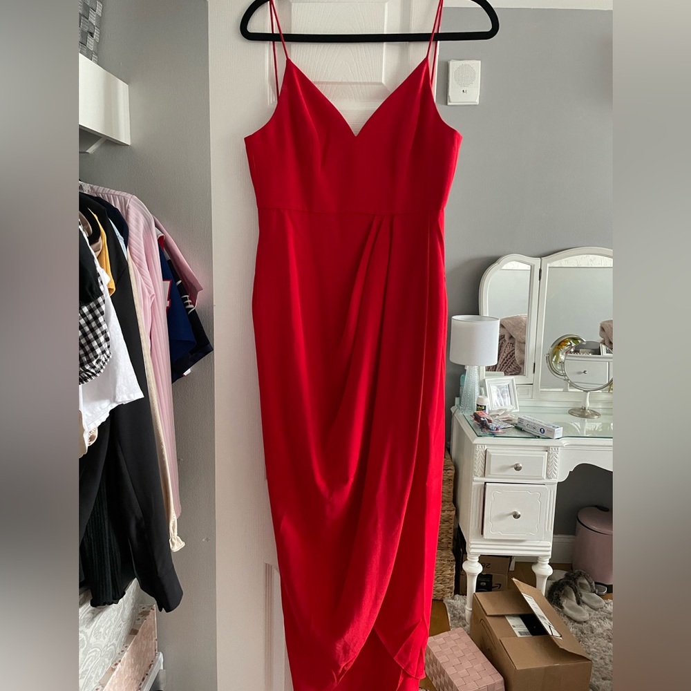 Red formal dress